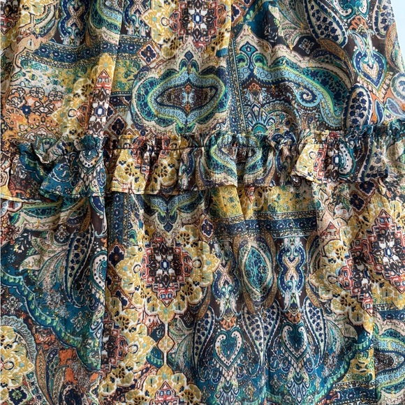 NWT Socialite Ruched Bodice Tie‎ Strap Maxi Sundress Small S Wedding Guest Party - Picture 8 of 15